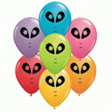 5 '' Balloon  Ass. Space Alien